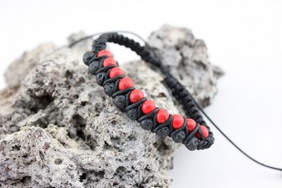 Pulsera Lava y Coral Rojo...
