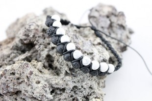 Pulsera Lava y Howlita...