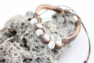 Pulsera Cuero y Lava...