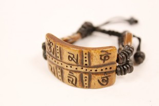 Pulsera Hueso "Om Mane...
