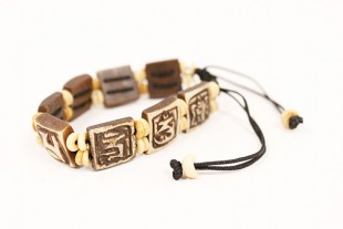 Pulsera de Hueso Cuadrada...