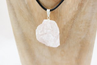 Collar Cuarzo Rosa Bruto