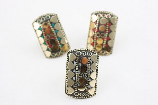 Anillo Rectangular Mosaico...