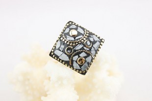 Anillo Cuadrado Mosaico...