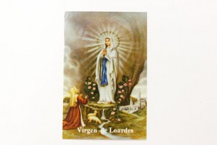 Estampa Virgen de Lourdes...