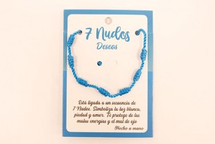 Pulsera 7 Nudos Celeste de...