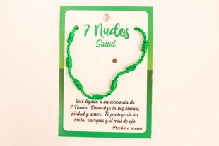 Pulsera 7 Nudos Verde de...