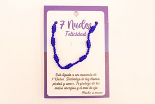 Pulsera 7 Nudos Azul...