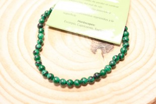 Pulsera Malaquita Elástica 4mm