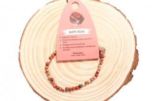Pulsera Jaspe Rojo Cuentas...