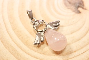 Colgante Ángel Cuarzo Rosa