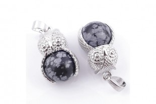 Colgante Buho Obsidiana...