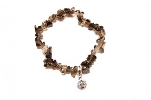 Pulsera Cuarzo Ahumado Chip...