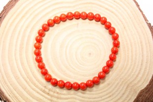 Pulsera Coral Rojo Elástica...