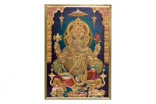 Lámina Ganesha Dorada en...