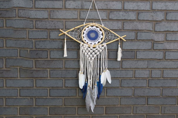 Atrapasueños grande para decoración del hogar, campanas de viento hechas a  mano, atrapasueños indio, artesanía colgante