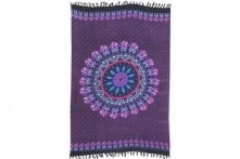 Pareo Mandala Tonos Negro-Azul-Fucsia