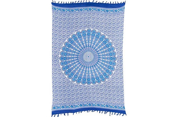 Pareo Mandala Tonos Azules-Blanco