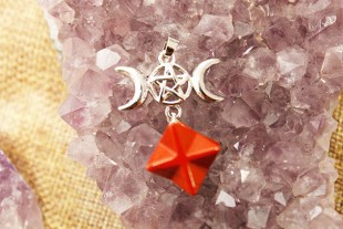 Colgante Merkaba Jaspe Rojo...