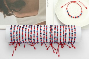 Pulsera 7 Nudos Roja con...
