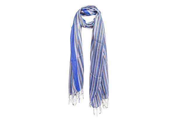 Fular Rayas Azul 180x70 cm