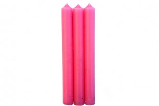 Vela Rosa 20 cm Bujía