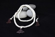 Mala Hueso Blanco Tibetano Meditación 108 Cuentas