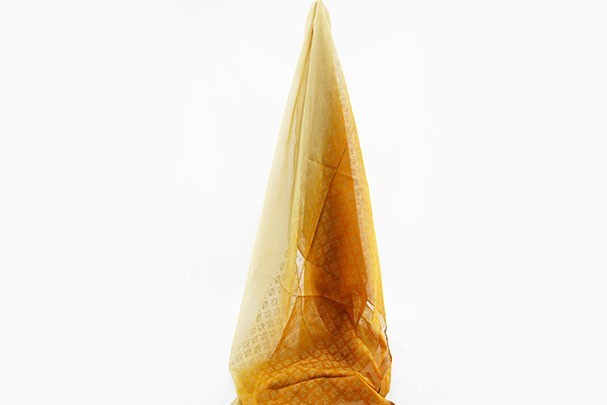 Fular Chifón Estampado Amarillo 170 x 50 cm