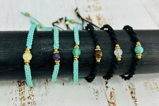 Pulsera Hilo Bola Mineral...