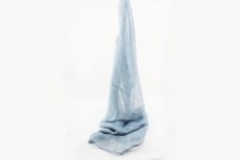 Fular Chifón Estampado Azul Pastel Claro 170 x 50 cm