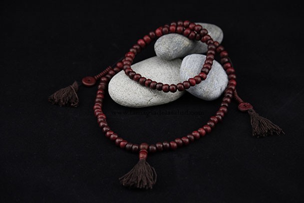 Mala Hueso Burdeos Tibetano Meditación 108 Cuentas