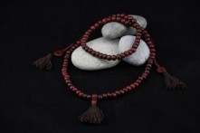 Mala Hueso Burdeos Tibetano Meditación 108 Cuentas