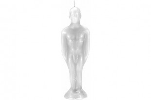 Vela Hombre Blanca 20cm con...
