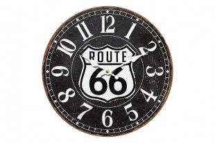 Reloj Pared Ruta 66 Negro...