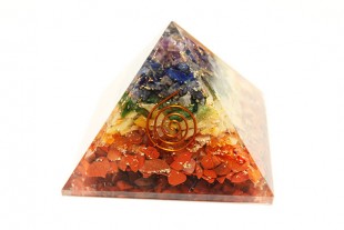 Piramide Orgonita Chakras 7cm