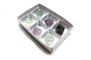 Fluorita Octaedro Caja 4x4 cm