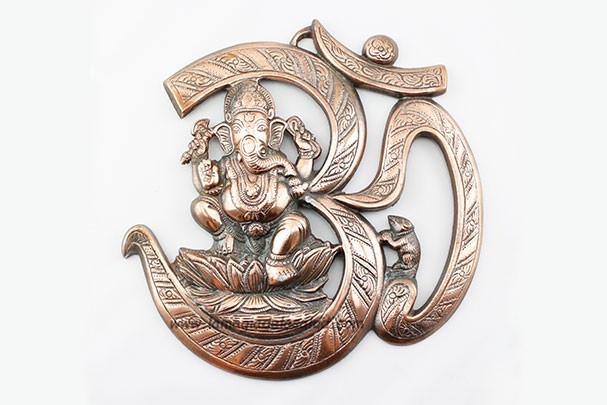 Colgante de Pared OM Ganesha Metal Bronce