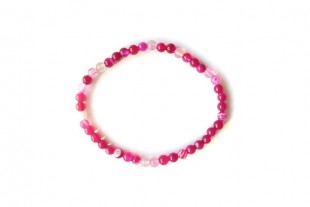 Pulsera Ágata Rosa Cuentas...