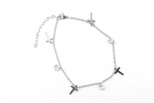 Tobillera Dijes Cruz +...