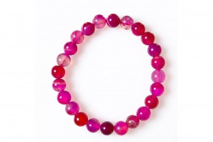 Pulsera Ágata Rosa Cuentas...