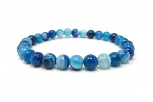 Pulsera Ágata Azul Cuentas...