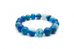 Pulsera Ágata Azul Cuentas...