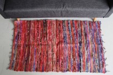 Alfombra rectangular trapo multicolor 120x80 India