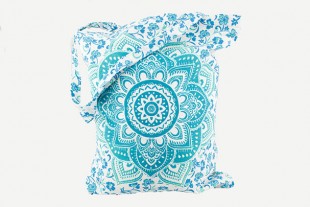 Bolso Tela Mandala Flor Verde