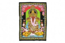 Tapiz Ganesha Grande Multicolor lentejuelas 104x75 cm