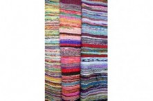 Alfombra rectangular trapo grande multicolor 190x120 India