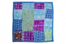 Funda Cojín Patchwork Azul 42x42 cm