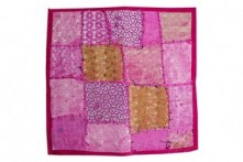 Funda Cojín Patchwork Rosa 42x42 cm
