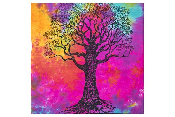 Funda Cojín Étnico Árbol de la Vida Multicolor 42x42 cm