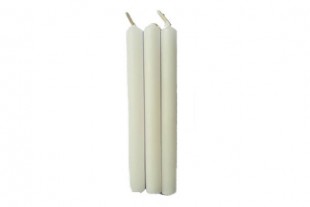 Vela Blanca Artesana por Inmersión 15 cm